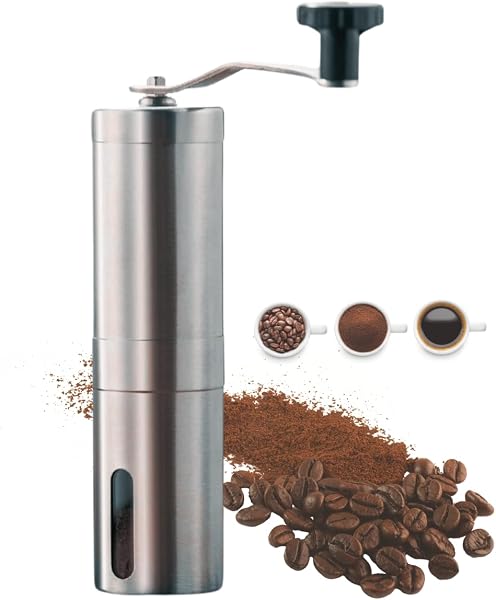 Moedor de Café Grãos Manual Inox Portátil